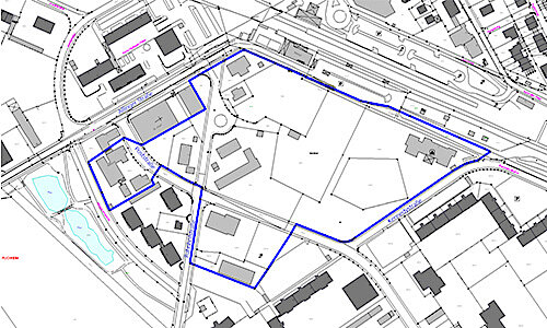 Aufstellung des Bebauungsplanes Nr. 57 für das Stadtzentrum mit Erweiterungsbereich